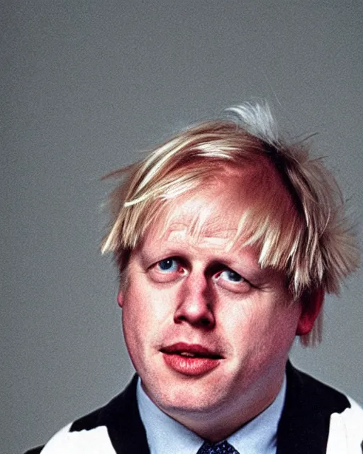 Prompt: a 1 9 9 0 s portrait of boris johnson