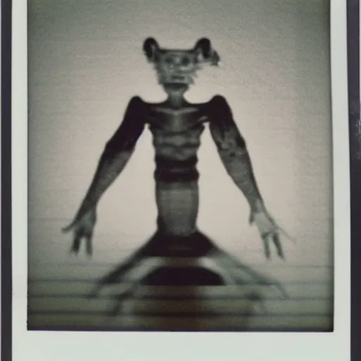 Prompt: vintage polaroid of a nightmarish mutated creature, studio lighting, from a 1 9 8 0 s japanese horror movie