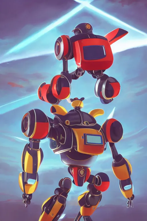 Image similar to metabots medabots medarotto medarot robot minimalist comics, behance hd by jesper ejsing, by rhads, makoto shinkai and lois van baarle, ilya kuvshinov, rossdraws global illumination ray tracing hdr radiating a glowing aura