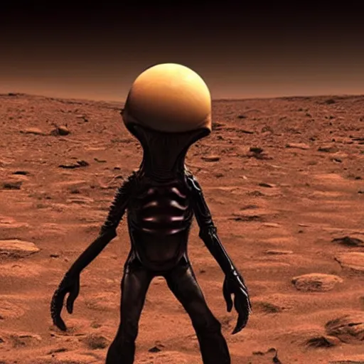 Prompt: alien in mars