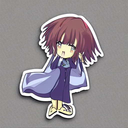 Prompt: Euphoric anime png sticker