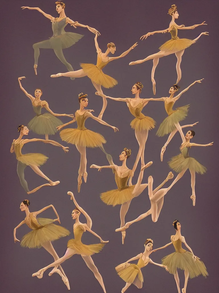 Image similar to ballet by disney concept artists, blunt borders, golden ratio