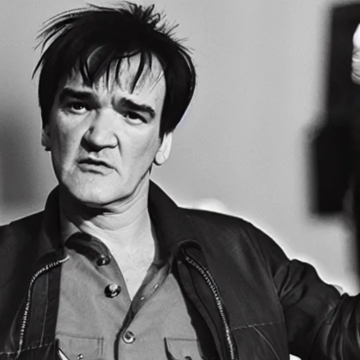 Image similar to quentin tarantino as lead singer in the smiths