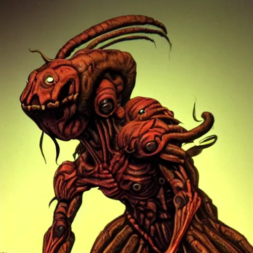 Image similar to head of insectoid monster from doom