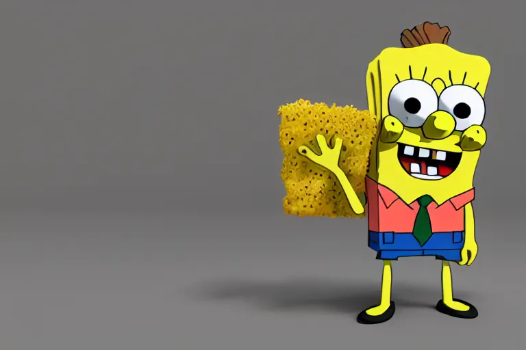 Prompt: OneyNG styled Spongebob 3D Render