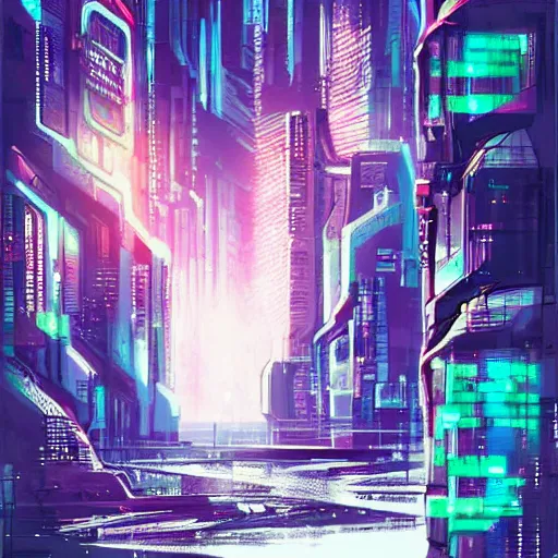 Image similar to artwork in the style of cyberpunk