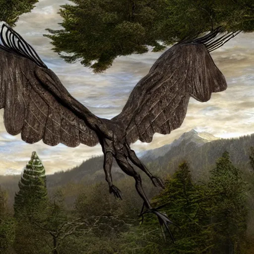 Prompt: Archaeopteryx stand in front of some prehistoric trees, highly detailed, 4k, photorealistic