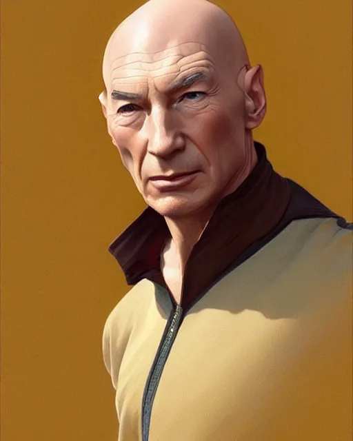 Prompt: Portrait of Jean Luc Picard but he is chinese, real life skin, intricate, elegant, highly detailed, artstation, concept art, smooth, sharp focus, art by artgerm and greg rutkowski and alphonse mucha