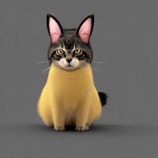 Image similar to pikachu as cat, 4 k, realistically