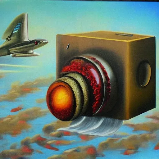 Prompt: Nuke, oil painting, surrealism