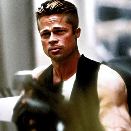 Prompt: Brad Pitt starring in The Jackal