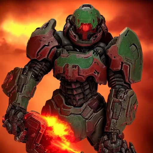 Image similar to doom slayer from doom eternal