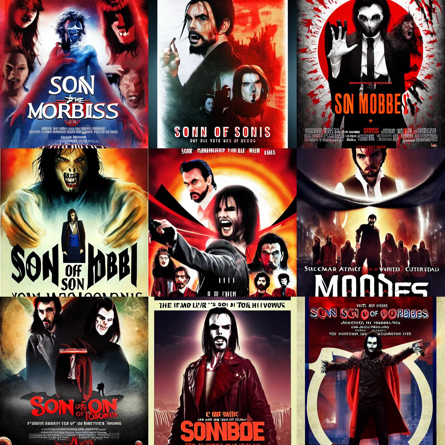 Prompt: son of the morbius, movie poster, hd