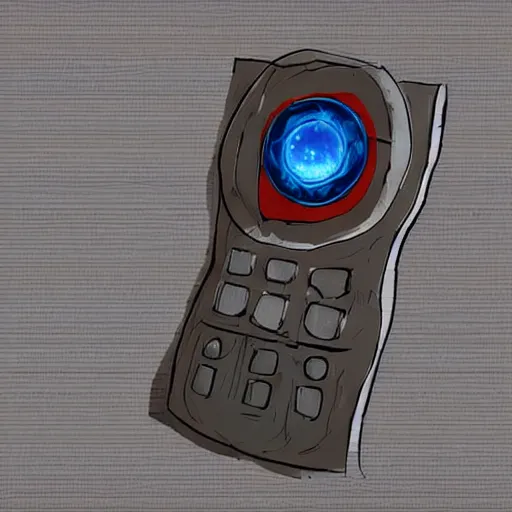 Image similar to phone that is a portal to another dimension, high detail, concept art, computer art