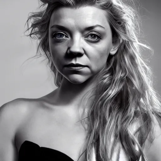 Image similar to natalie dormer, surrealist dystopian photorealism