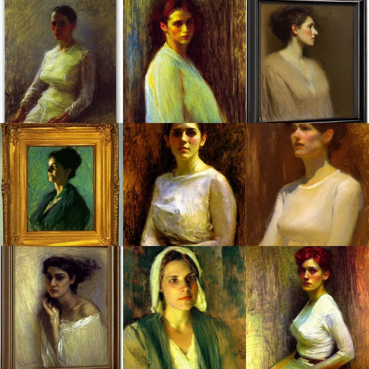 Prompt: beautiful woman portrait, by henry ossawa tanner