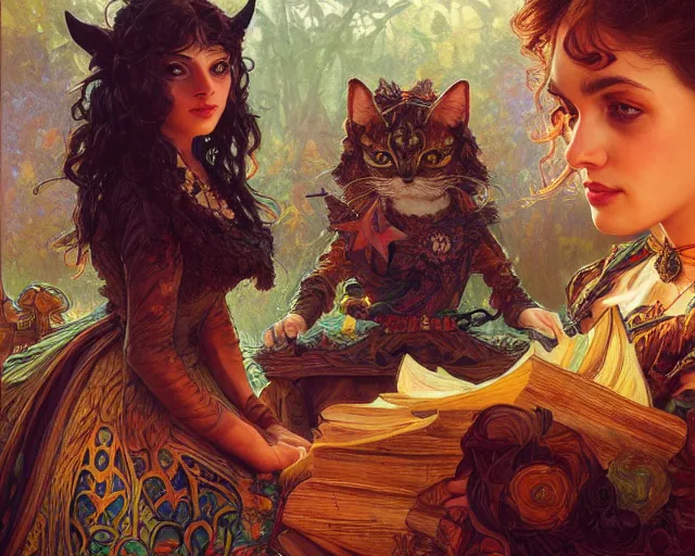 Image similar to photography of louis wain, deep focus, d & d, fantasy, intricate, elegant, highly detailed, digital painting, artstation, concept art, matte, sharp focus, illustration, hearthstone, art by artgerm and greg rutkowski and alphonse mucha