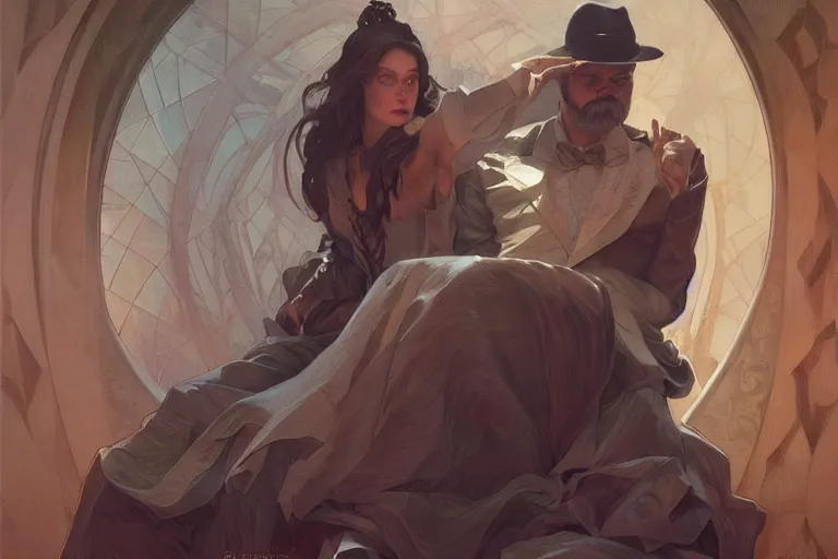 Prompt: Orson Welles, fantasy, elegant, intricate, highly detailed, digital painting, artstation, concept art, sharp focus, illustration, art by artgerm and greg rutkowski and alphonse mucha