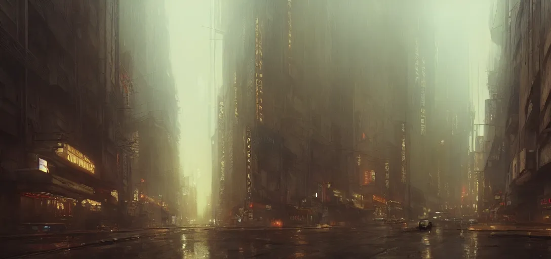 Prompt: 2 0 1 8 blade runner movie still cityscape street level, sci - fi elegant by dennis villeneuve, tom anders, zorn hans, dragan bibin, thoma, greg rutkowski, ismail inceoglu illustrated sand storm alphonse mucha, unreal engine 5, octane render