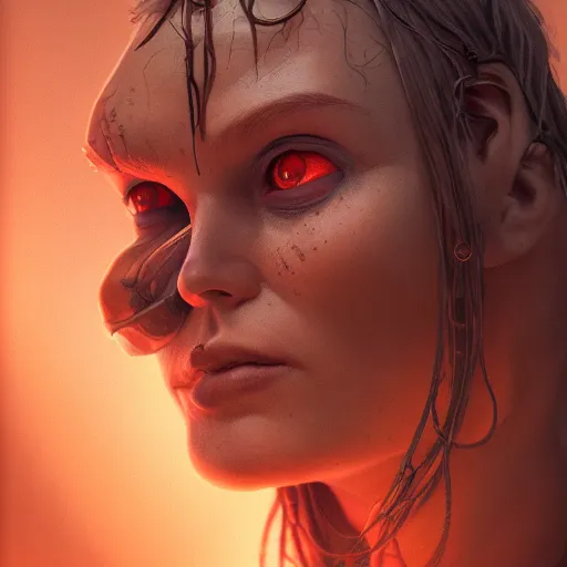 Image similar to apocalyptic hhffjdhdhj portrait photography by gaston bussierre and rutkowsky and charles vess and james jean and erik jones and rhads, 3 d octane render, beautiful fine face features, intricate high details, sharp, ultradetailed