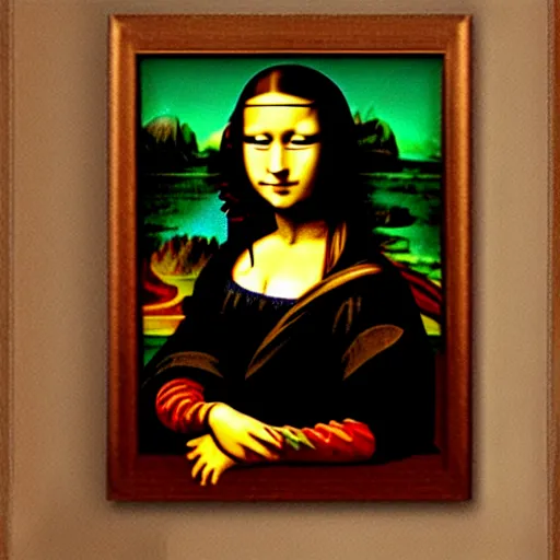 Image similar to anime girl, in the style of mona lisa