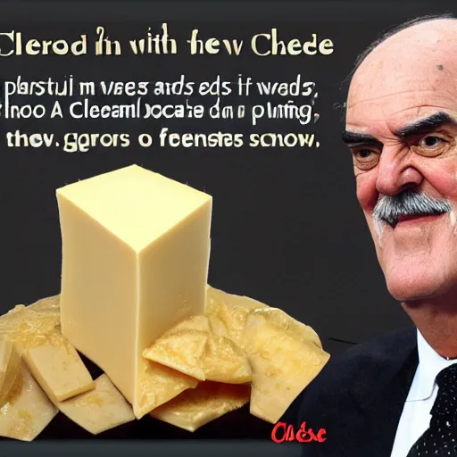 Image similar to edamer cheese with john cleese face