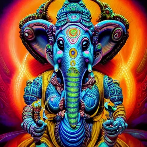 biomechanical robot Ganesha visionary art made of | Stable Diffusion ...