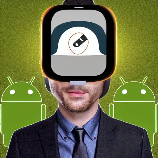 Image similar to smart face as android and human being