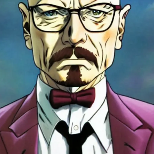 Image similar to walter white in jojos bizarre adventure