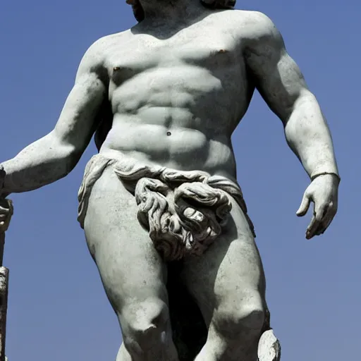 Prompt: greek statue of alex jones, 4k