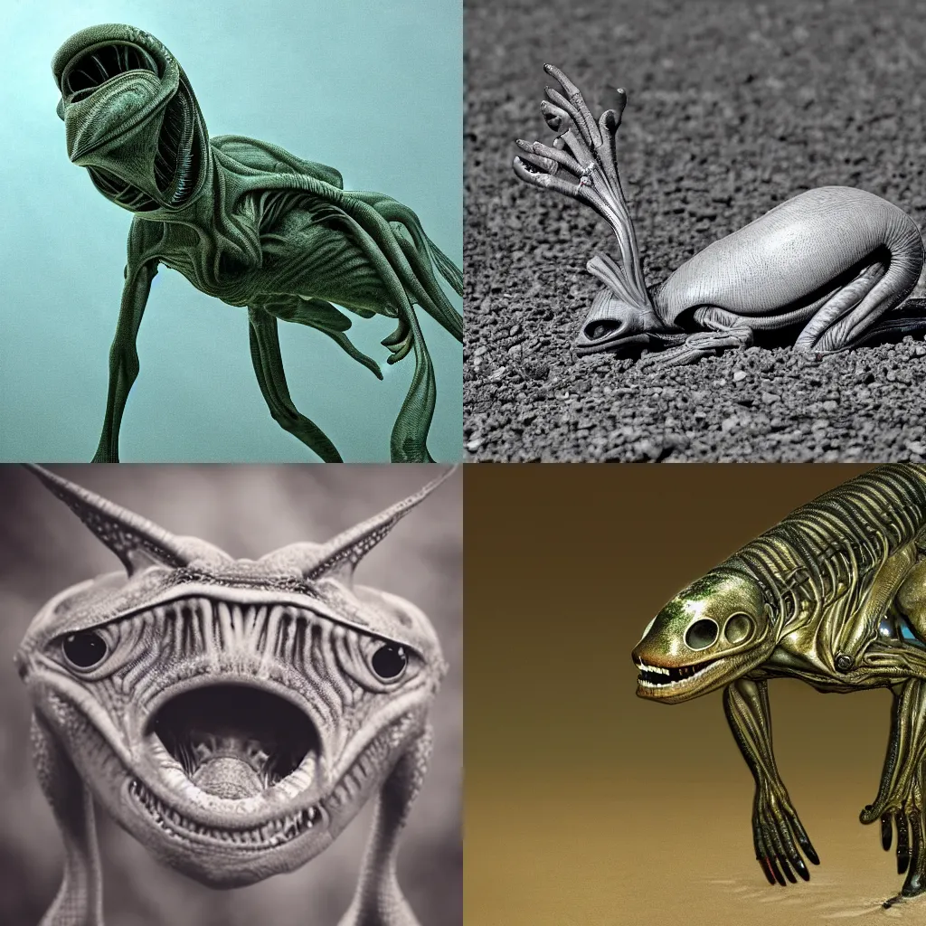 Prompt: award winning photo of alien creature