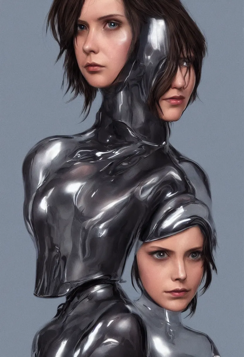 Image similar to jyn erso with futuristic glossy latex suit armor, by bryan matyas, profile posing, perfect anatomy, hyper photorealistic, digital photography, artstation, pinterest, concept art