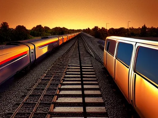 Image similar to man stops train and throws rocks to cars in the highway, dramatic lighting, 3 d render, photorealism, unreal engine, art by michael whelan and chris moore and howard david johnson and tim white and dan giancola