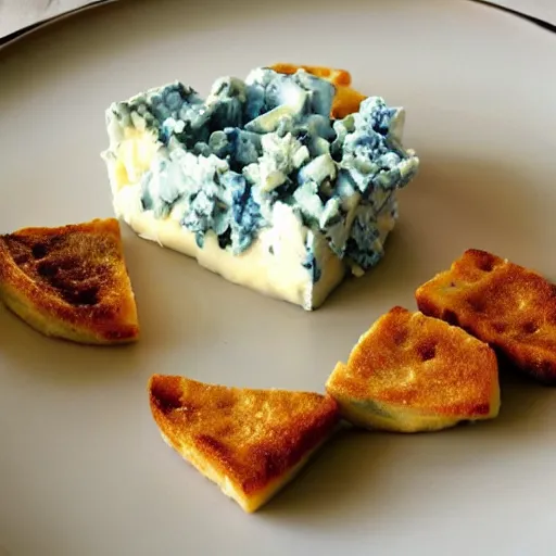 Image similar to A dish made of blue cheese