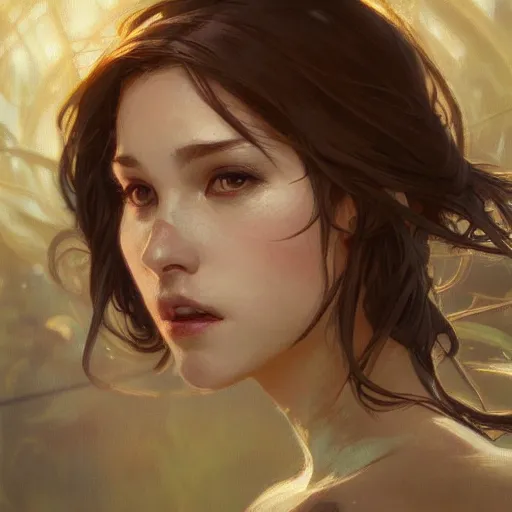 Prompt: digital character concept art by artgerm and greg rutkowski and alphonse mucha. wide open female mouth, close - up, defiant, light effect, 8 k, hyper detailed, intricate, elegant, digital painting, artstation, smooth, sharp focus