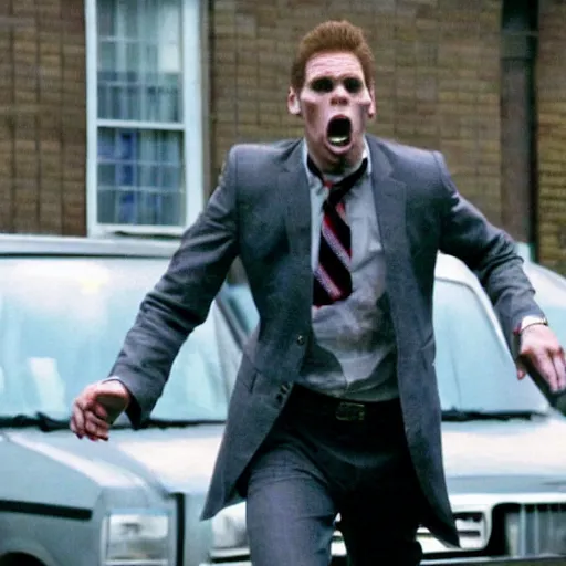 Prompt: Live Action Still of Jerma in Shaun of the Dead, real life, hyperrealistic, ultra realistic, realistic, highly detailed, epic, HD quality, 8k resolution, body and headshot, film still