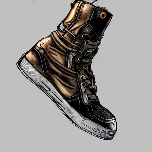 Image similar to hip - hop sneaker concept art, steampunk, sharp focus, illustration, concept art by tooth wu