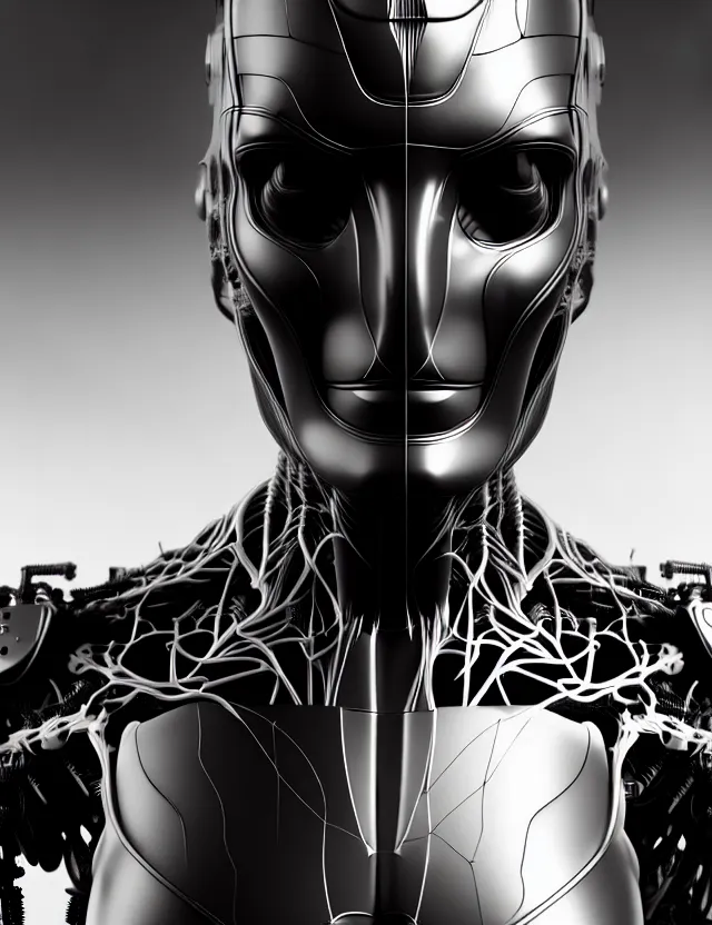 Prompt: complex 3 d elon musk, portlet photo, synthwave colors, black and white, fractal veins. cyborg, 1 5 0 mm, beautiful natural soft light, rim light, fractal details, fine lace, mandelbot fractal, anatomical fractal, glass facial muscles, elegant, ultra detailed, metallic armor, octane render