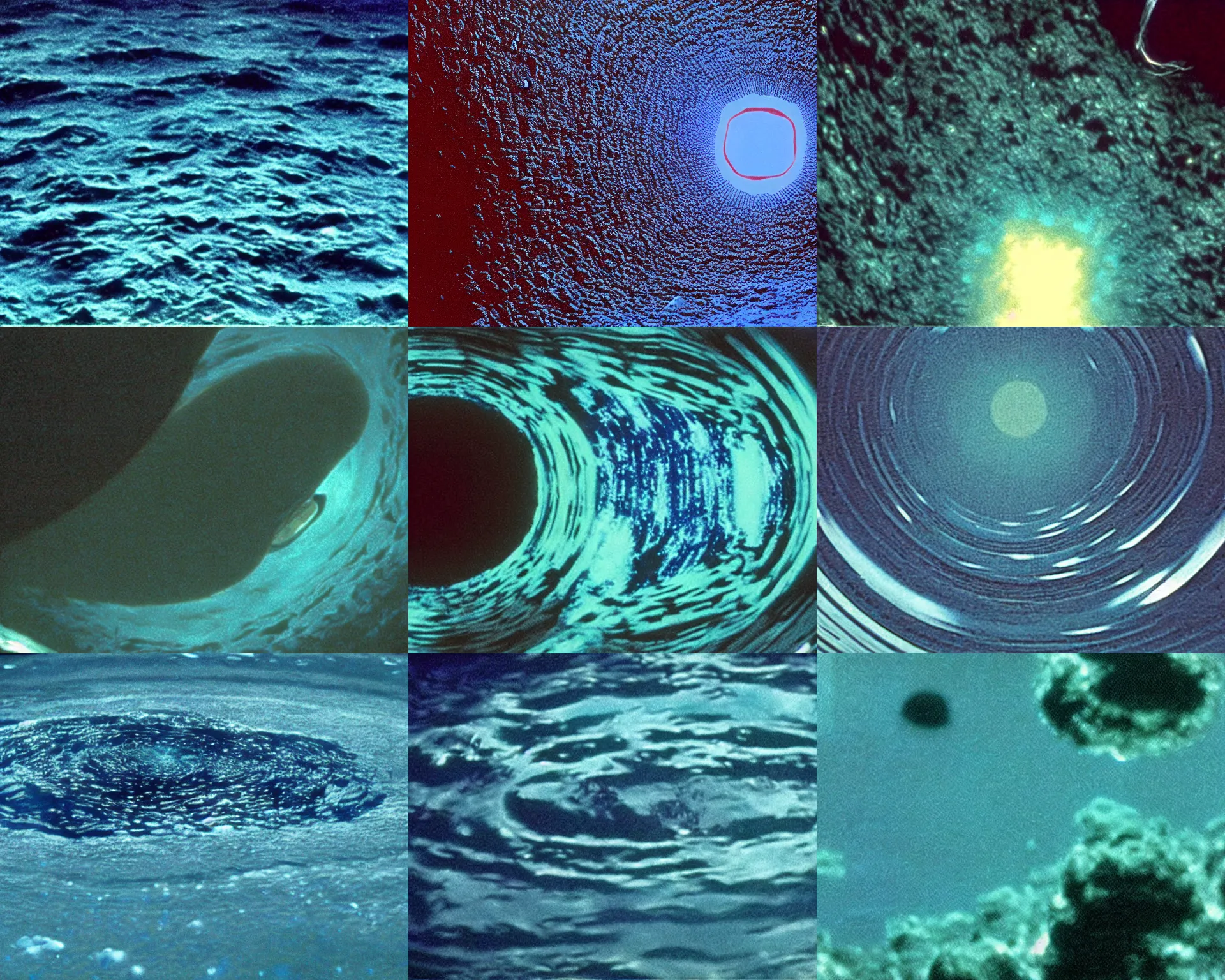 Deep Blue Ocean Black Tendrils Seething From Just Stable Diffusion 