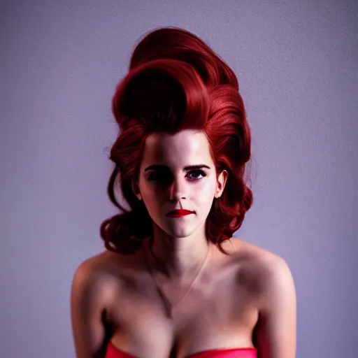 Image similar to Emma Watson as Jessica Rabbit, (Sony a7R IV, modelsociety, symmetric balance)