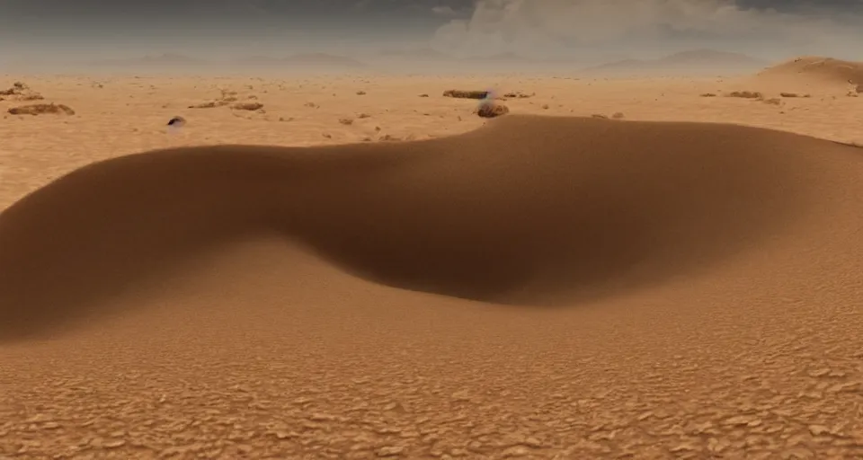 Image similar to a monster that is a tornado of sand over the desert, 4k, hyper detailed, photorealistic