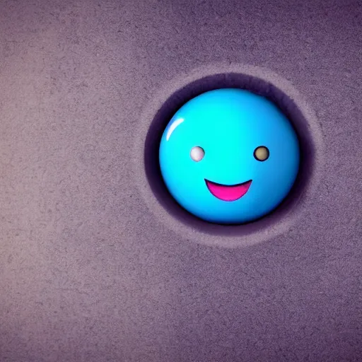 Image similar to the most cutest adorable happy picture of a blue ball face, key hole on blue ball, locklegion, lock for face, keyhole faceial movement, chibi style, adorably cute, enhanched, deviant adoptable, digital art Emoji collection