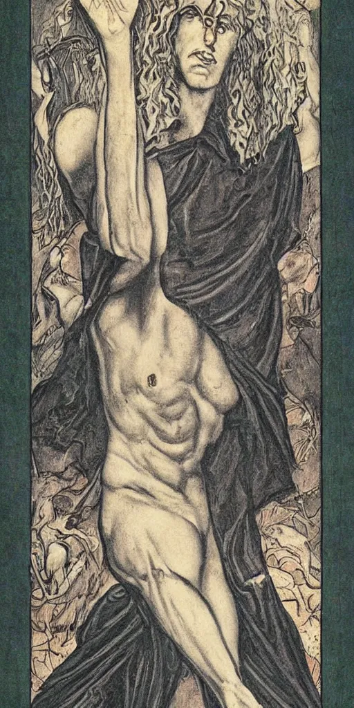 Image similar to the strength tarot card by austin osman spare