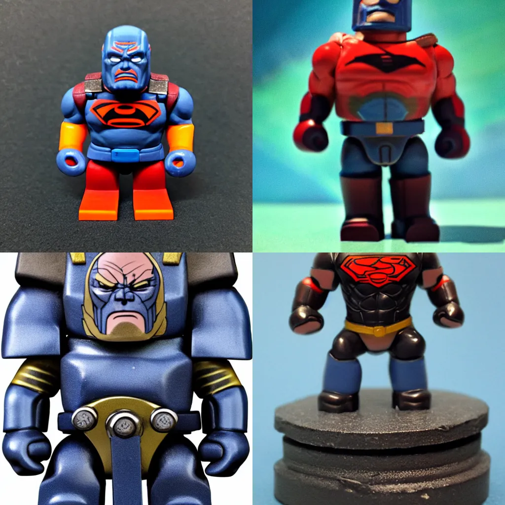 Prompt: Darkseid as mini figure, toy