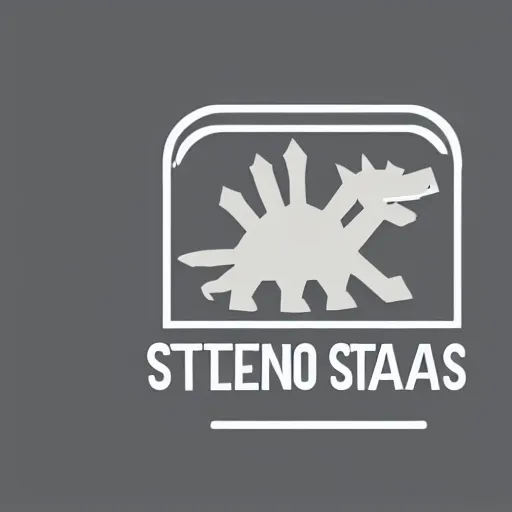 Prompt: stegosaurus, brand logo, clean design, minimalist, svg