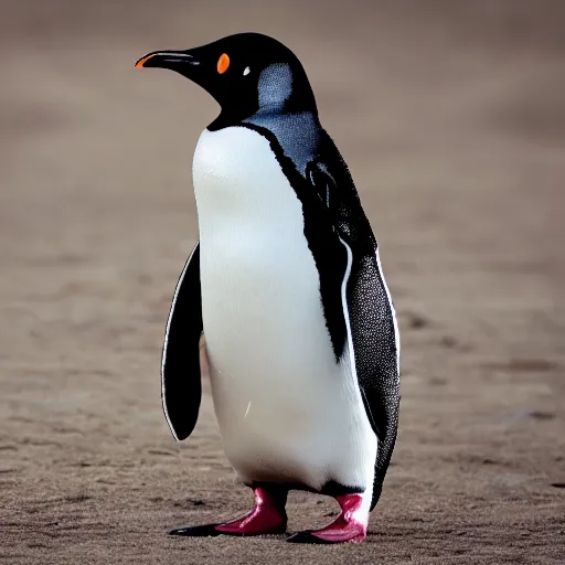 Prompt: the jedi penguin, penguin wearing jedi robes and holding a lightsaber, penguin holding lightsaber in its flipper