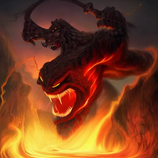 Prompt: fantasy art balrog