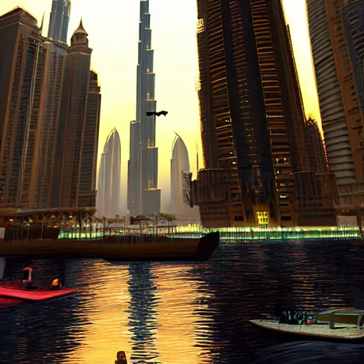 Prompt: gta : dubai, by jama jurabaev