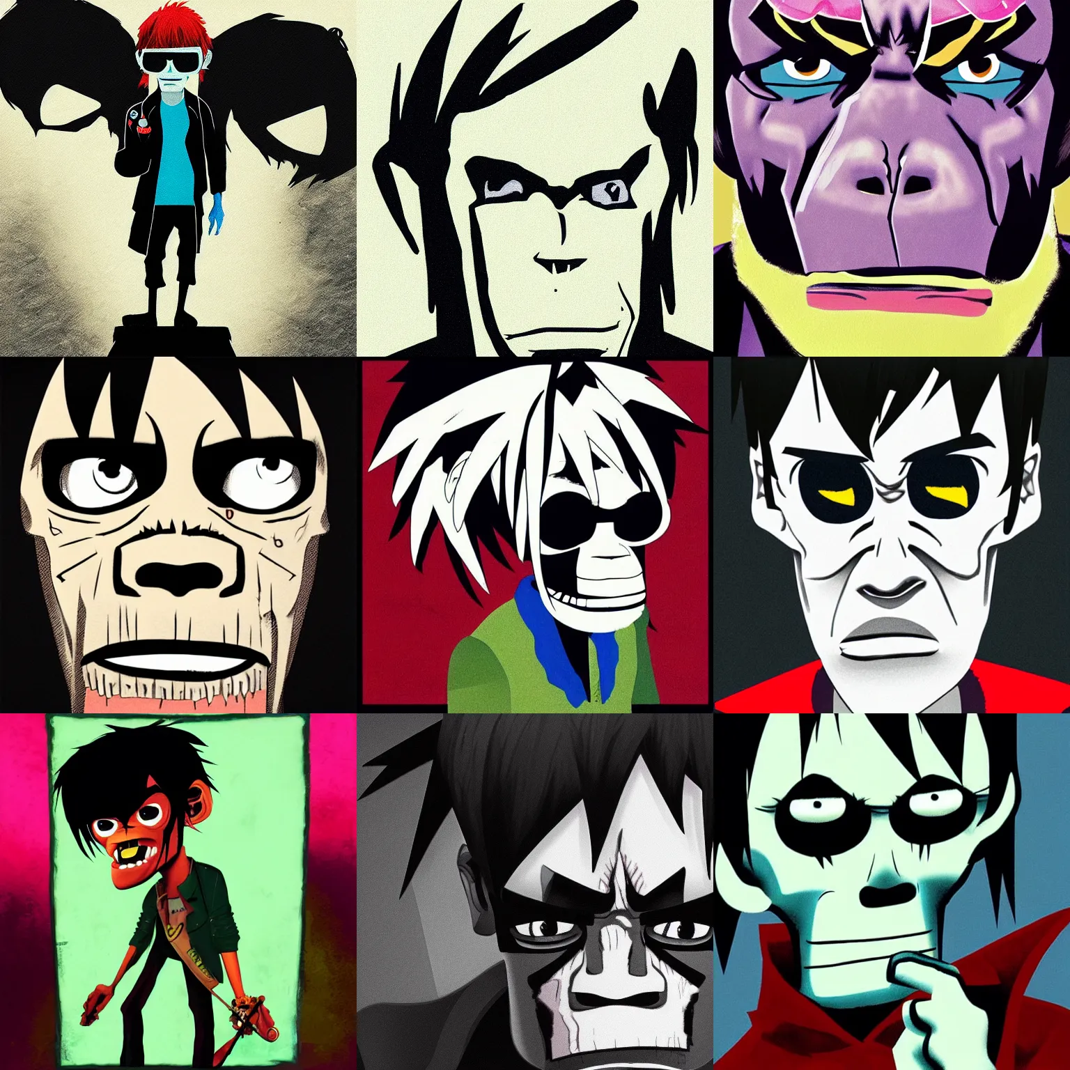 Prompt: gorillaz murdoc