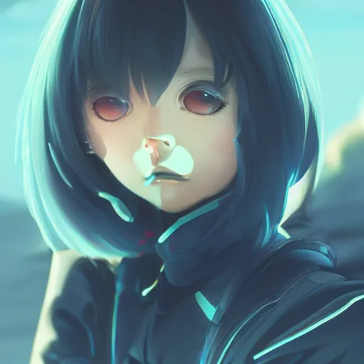 Image similar to metallic cat, 4k, HQ, official media, anime key visual, makoto shinkai, ilya kuvshinov, lois van baarle, rossdraws, detailed, trending on artstation